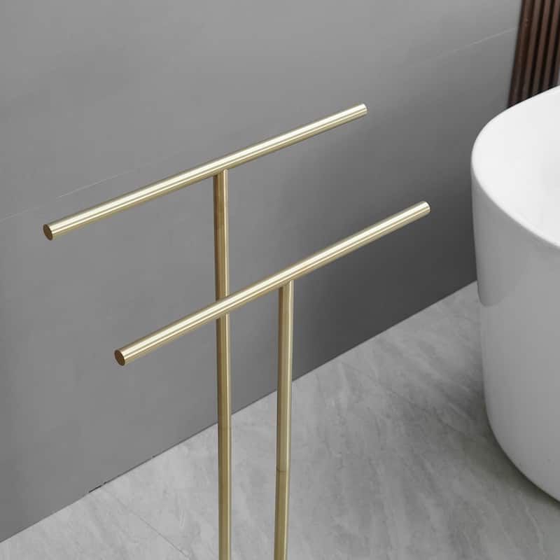 2-Tier Freestanding Towel Racks with Marble Base