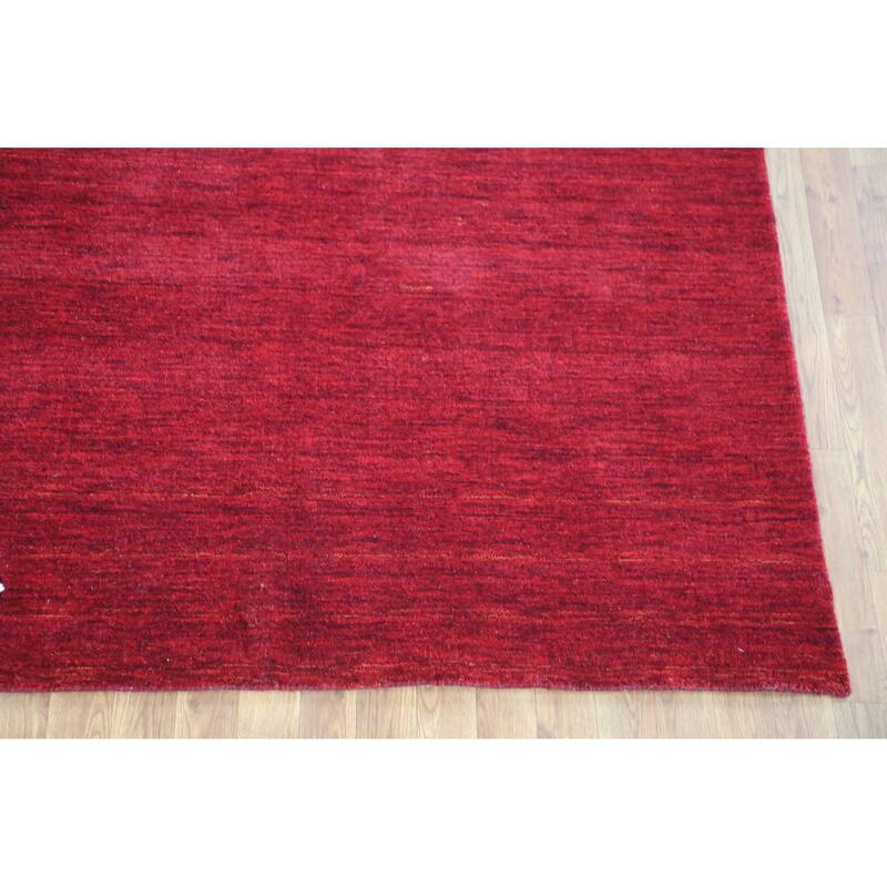 Hand Knotted Oriental 100% Wool Carpet Tribal Tribal Red Gabbeh Area Rug - 8' 0'' X 5' 2''