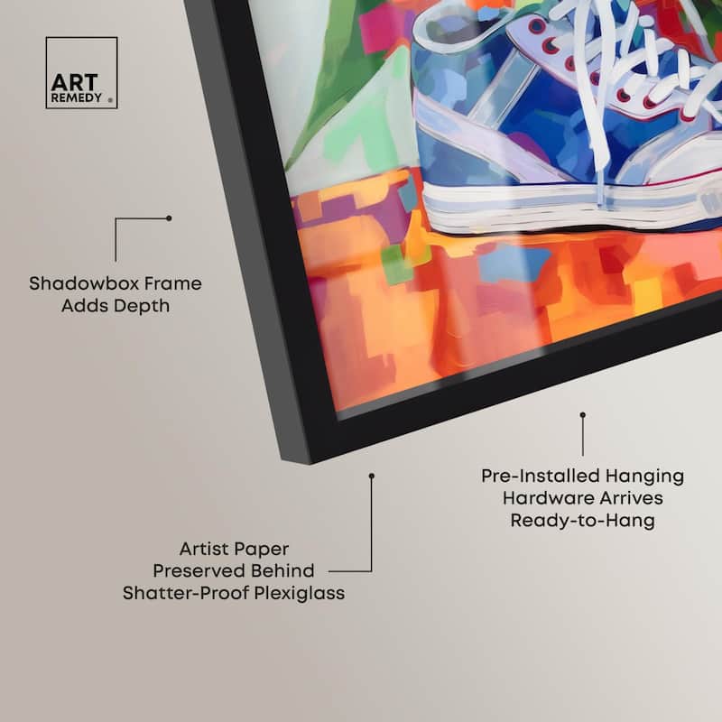 Colorful Sneaker Bouquet Shadowbox by Art Remedy
