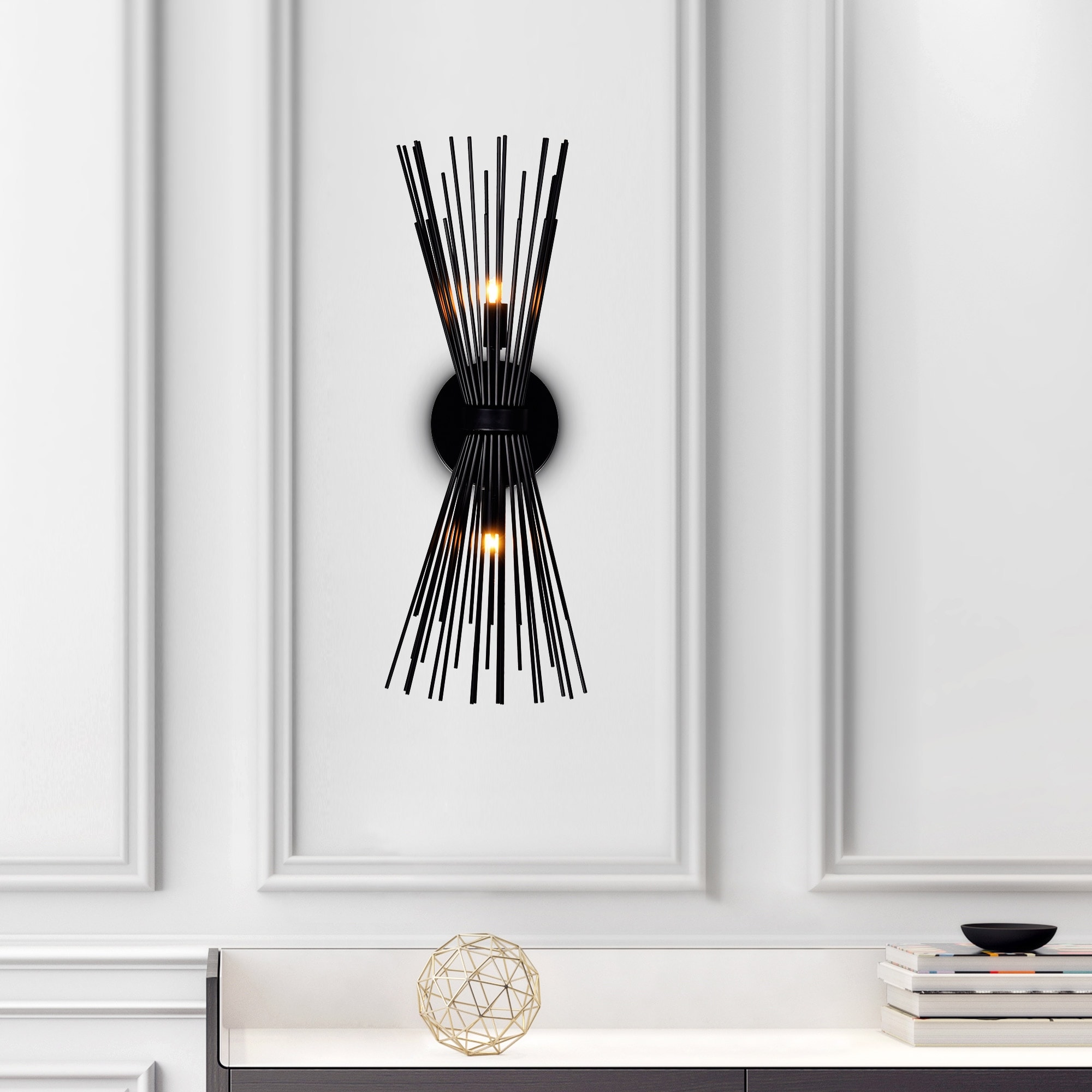 CWI Lighting Savannah 2 Light 8in Black Wall Sconce