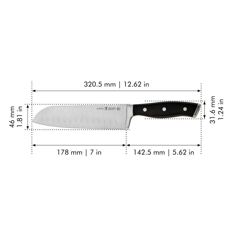 HENCKELS Forged Accent Hollow Edge Santoku Knife