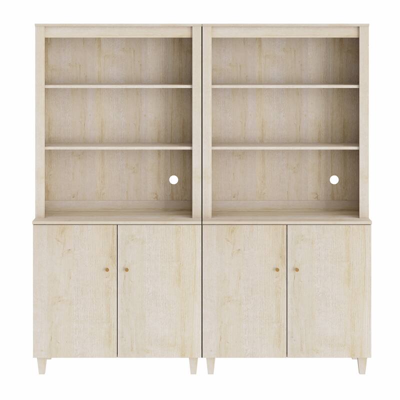 Modern 71" Tall Bookcase with Shelves & Storage Cabinet for Home Office