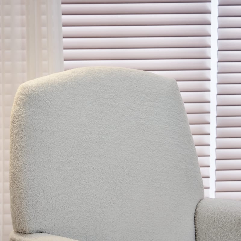 Fabric Nursery Rocking Chair With Adjustable Footrest