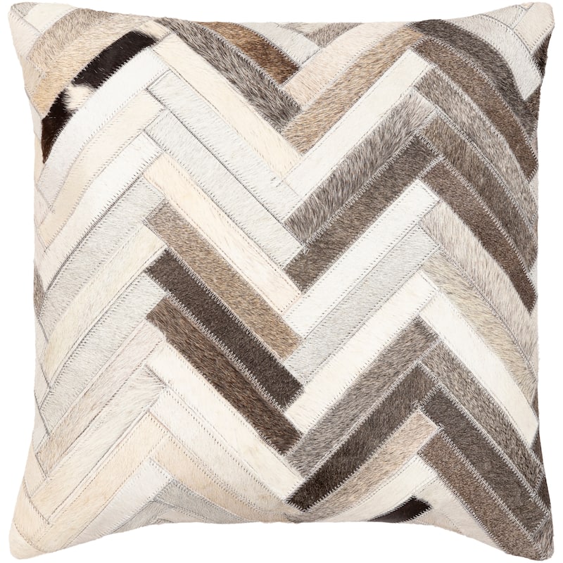 Terrence Hair on Hide Chevron Throw Pillow - Cover Only