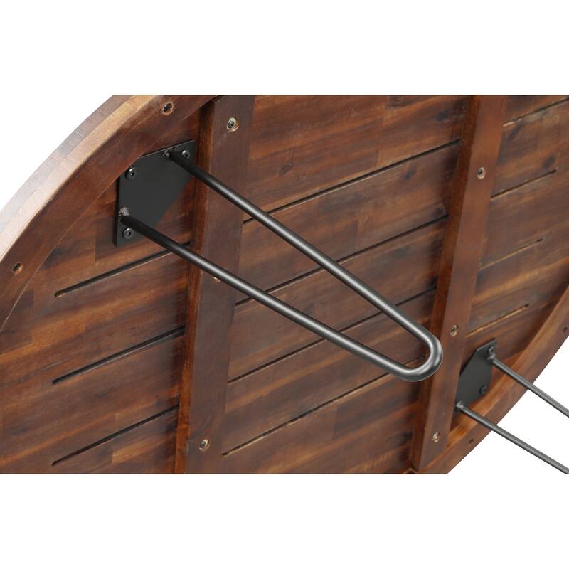 Raffles 44" Wood Oval Cocktail Table