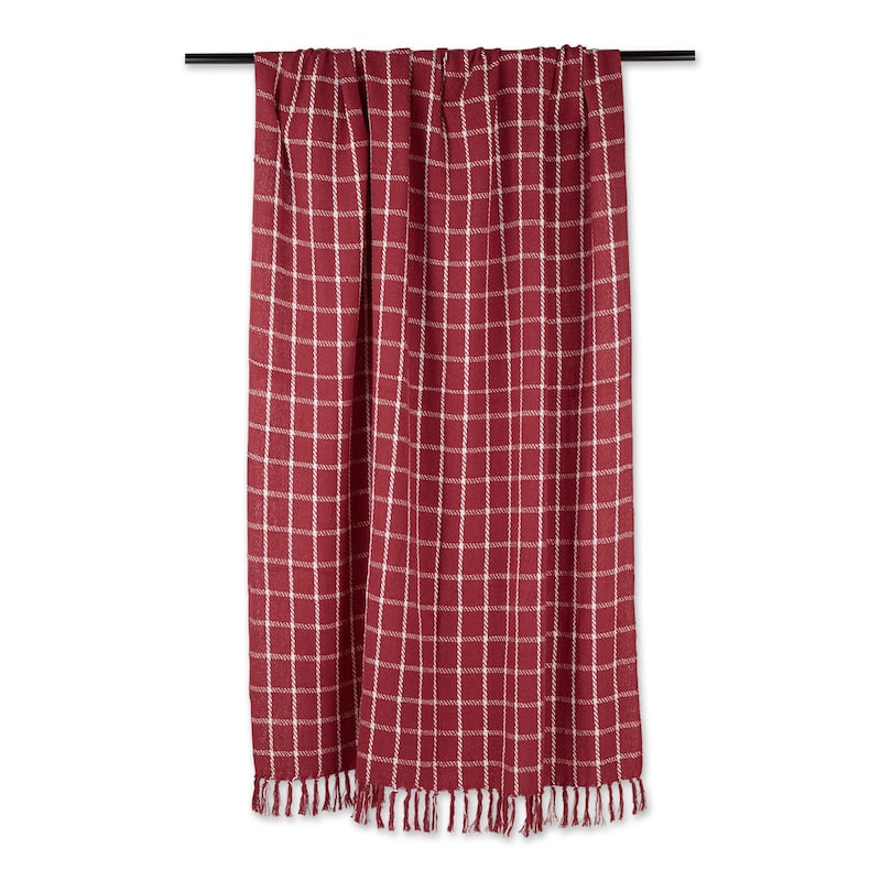 DII Checked Plaid Decorative Throw