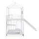 preview thumbnail 13 of 11, Metal Floor Bunk Bed with Slide & Steps for Kids, Twin Over Twin Size