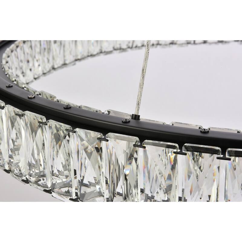 Indigo Home 31 inch LED round Single pendant in black