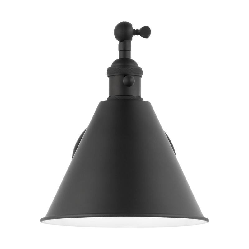 Bellevue Aube 11" Tall Bathroom Sconce - Midnight Black