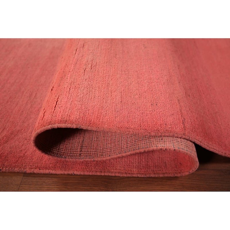Pink Gabbeh Modern Area Rug Handmade Wool Carpet - 6'6" x 9'9"
