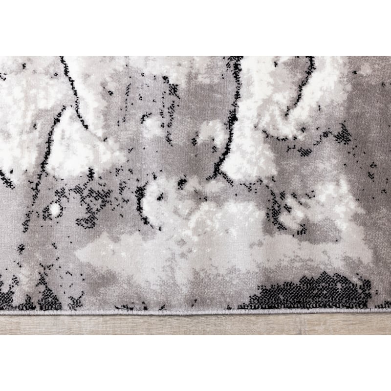 Madrid Collection - Grey Rock Face Texture Rug