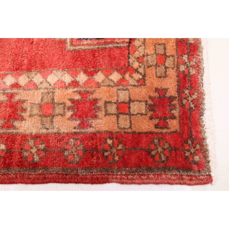 ECARPETGALLERY Hand-knotted Konya Anatolian Red Wool Rug - 3'5 x 13'6