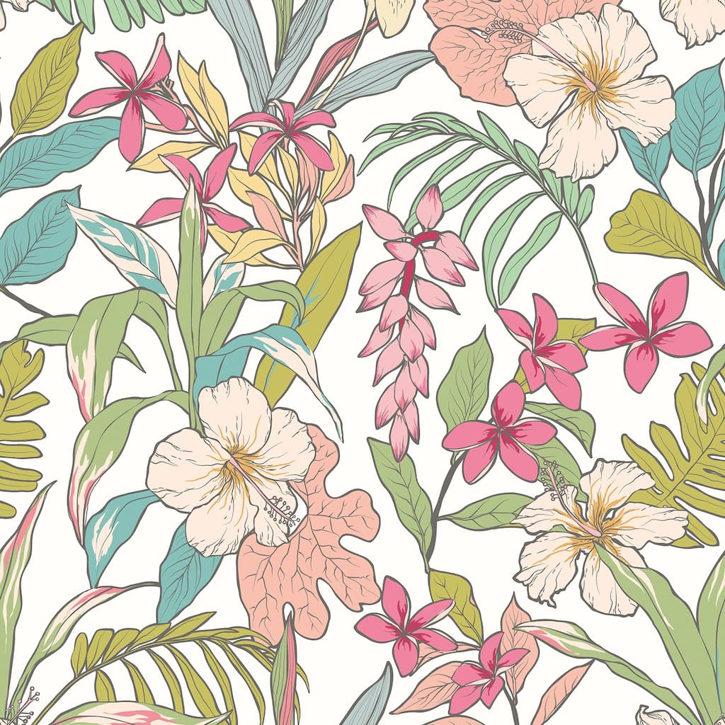 Hoopla Walls Oasis Apple and Rose Peel and Stick Wallpaper - N/A