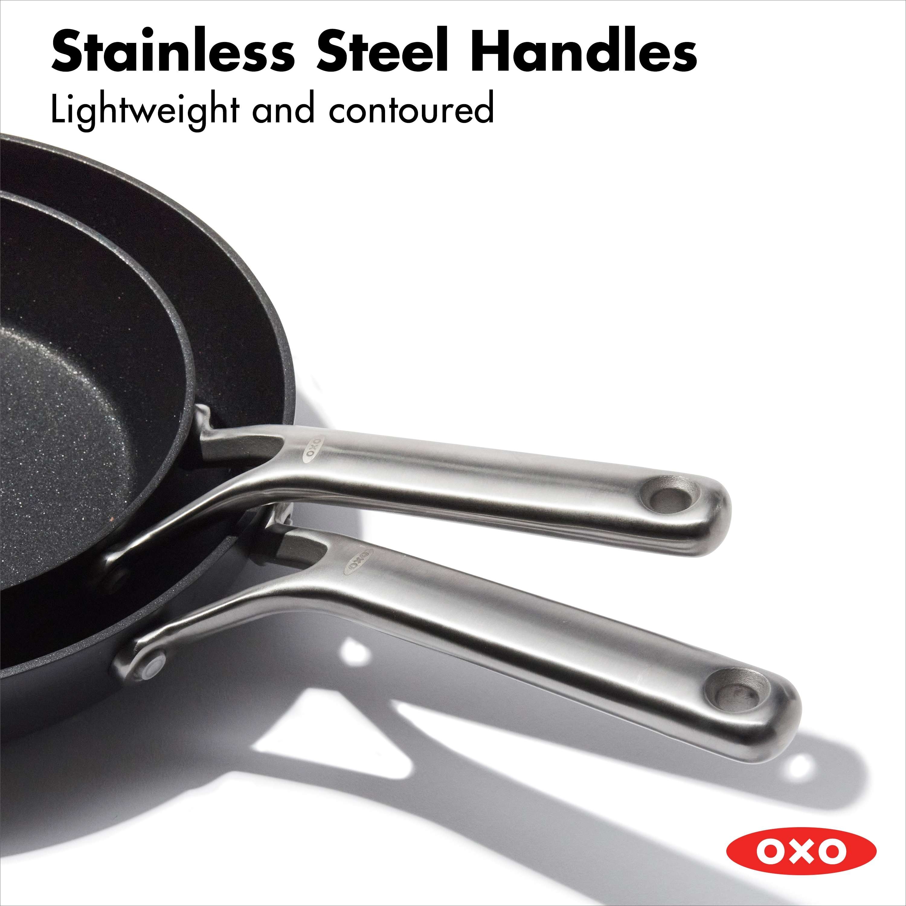 OXO Hard Anodized Nonstick Cookware, 2 Piece Frypan set, 8 and 10