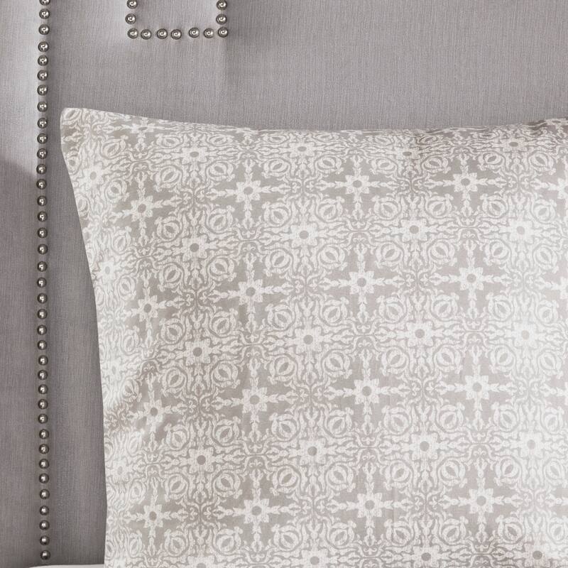 GDF Studio - Malia 6-Piece Embroidered Cotton Reversible Comforter Set
