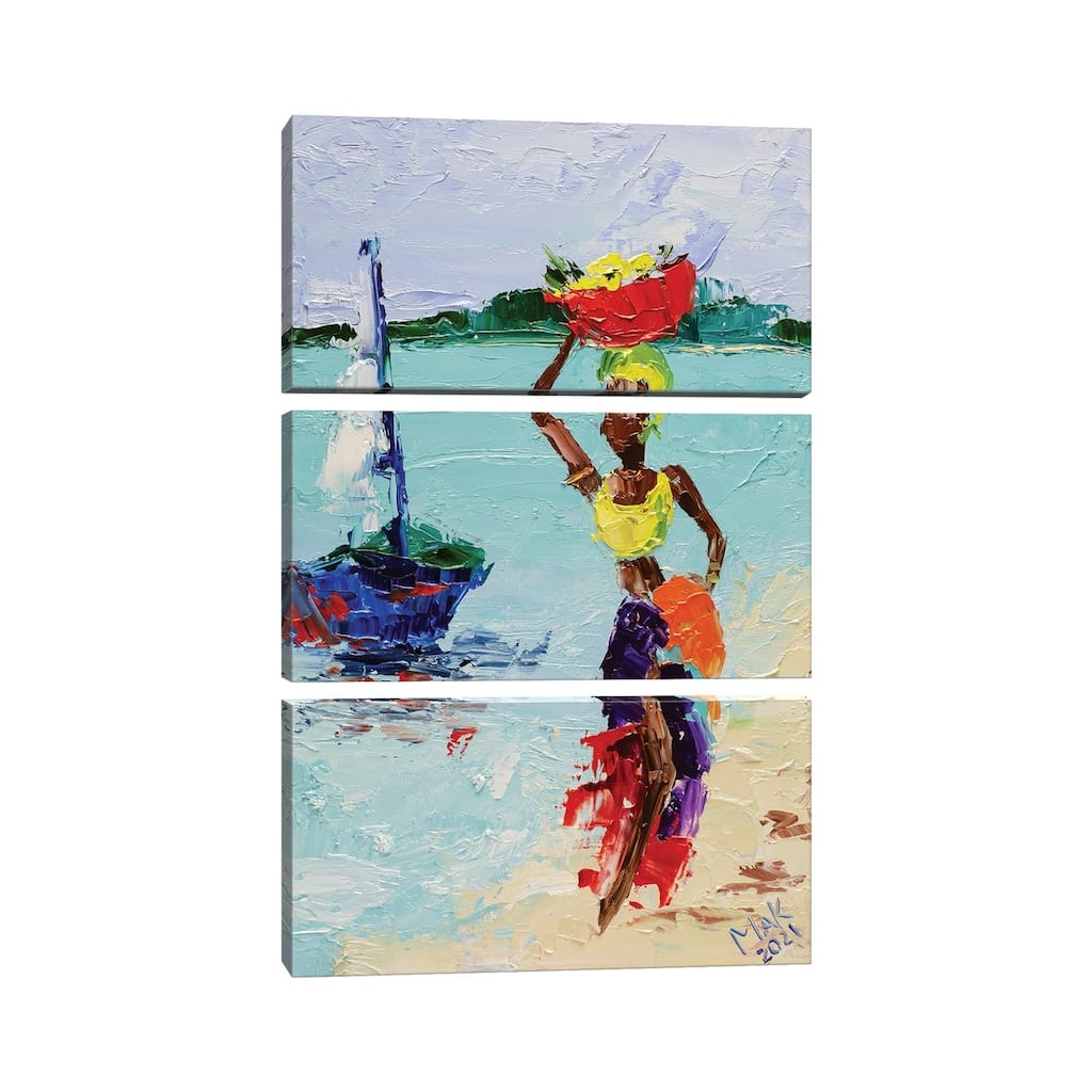 iCanvas "African Woman" by Nataly Mak 3-Piece Canvas Wall Art Set