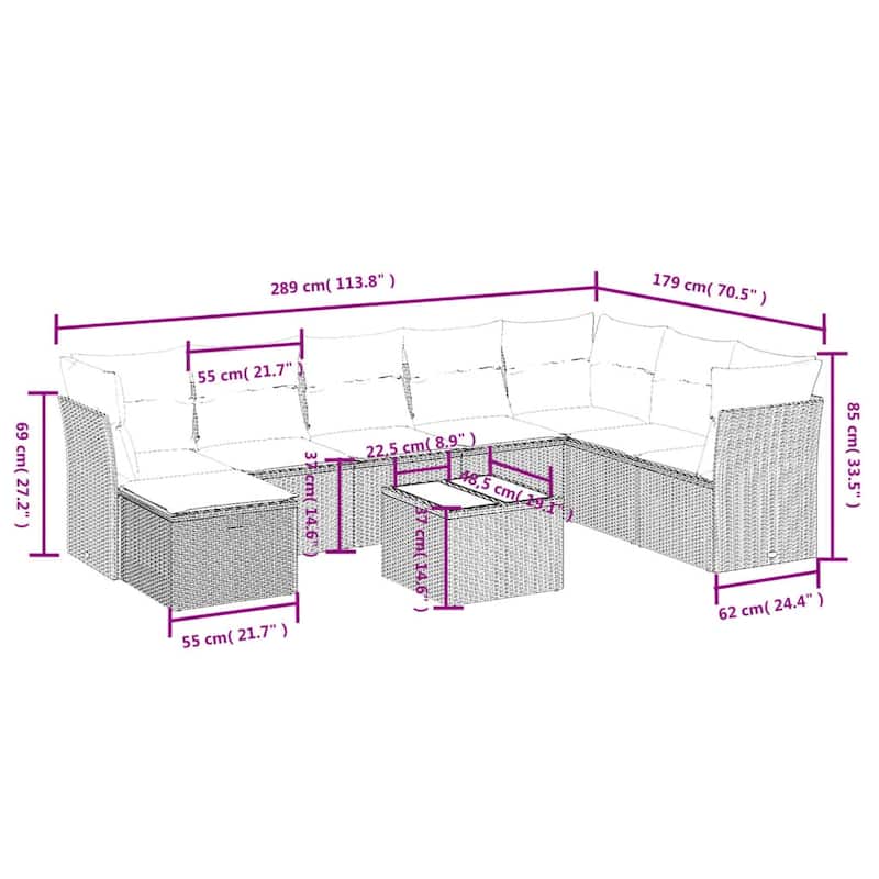 vidaXL Garden Sofa Set