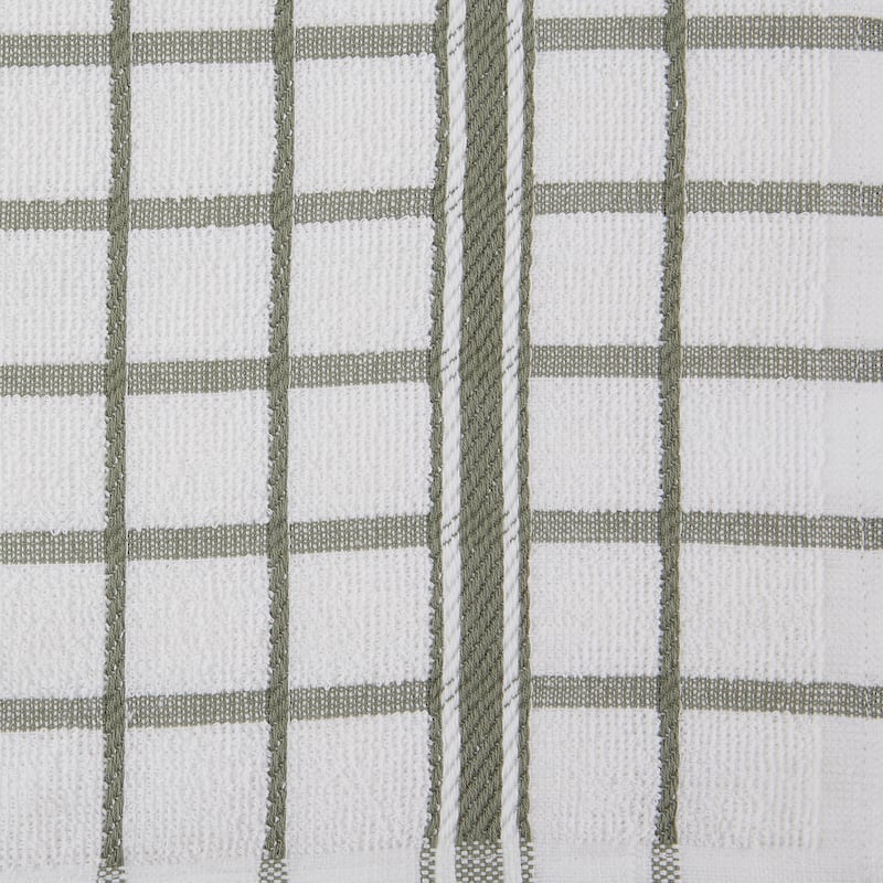 DII Artichoke Windowpane Terry Dishtowel (Set of 4)