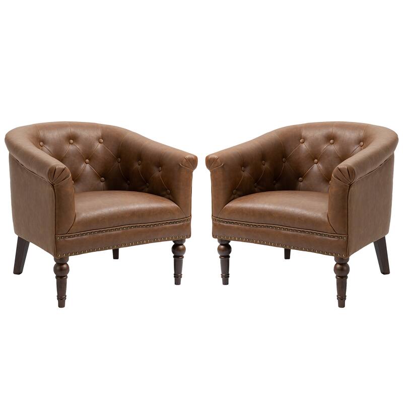 25 " Wide Tufted Accent Chair Armchair