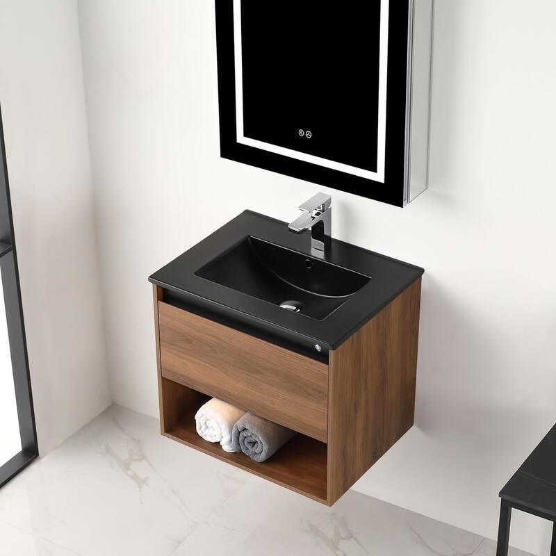 Blossom Bergen Wall Mounted Floating Bathroom Vanity with Sink