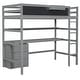 preview thumbnail 12 of 30, Twin Loft Bed with Desk, Blackboard, Storage Box, Shelf and 3 Drawers