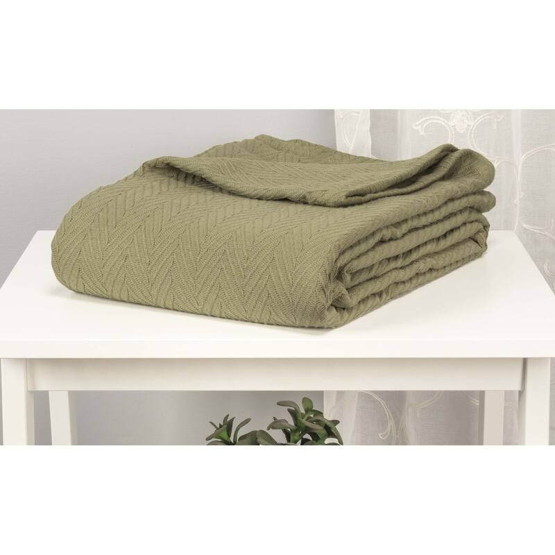 Superior Metro Zig-Zag Chevron All-Season Bedding Cotton Blanket