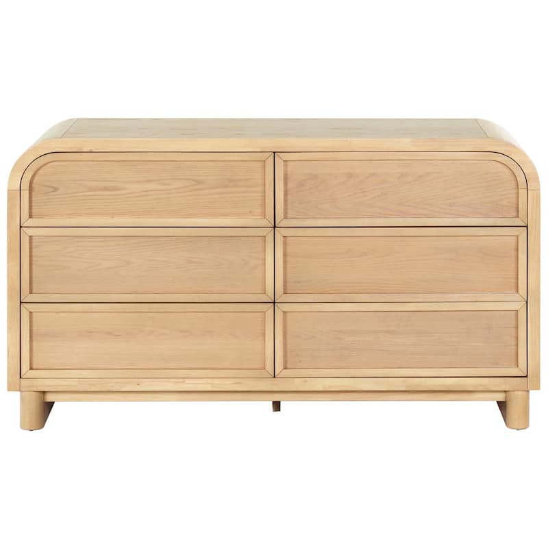 SAFAVIEH Couture Dinah 6 Drawer Wood Dresser - Natural