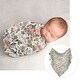 preview thumbnail 3 of 4, Vintage Floral Boho 7pc Newborn Baby Layette Set - Blush Pink Yellow and Green White Bohemian Shabby Chic Rose Flower Farmhouse