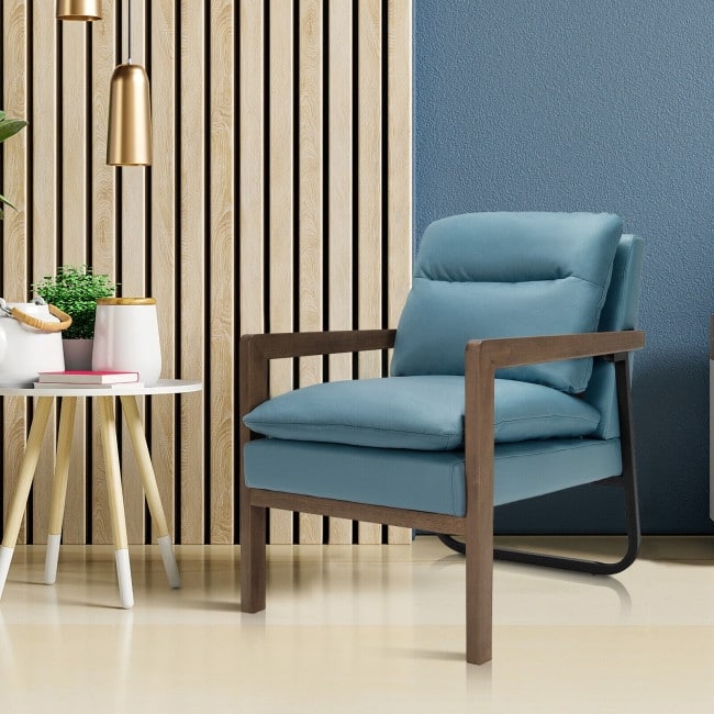 Single Sofa Chair with Extra-Thick Padded Backrest and Seat Cushion - 26.5" x 34.5" x 36"