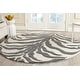 preview thumbnail 6 of 50, SAFAVIEH Handmade Cambridge Salina Animal Print Wool Rug 6' Round - Ivory/Dark Grey - Round