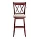 Eleanor Double X Back Wood Swivel Bar Stool by iNSPIRE Q Classic