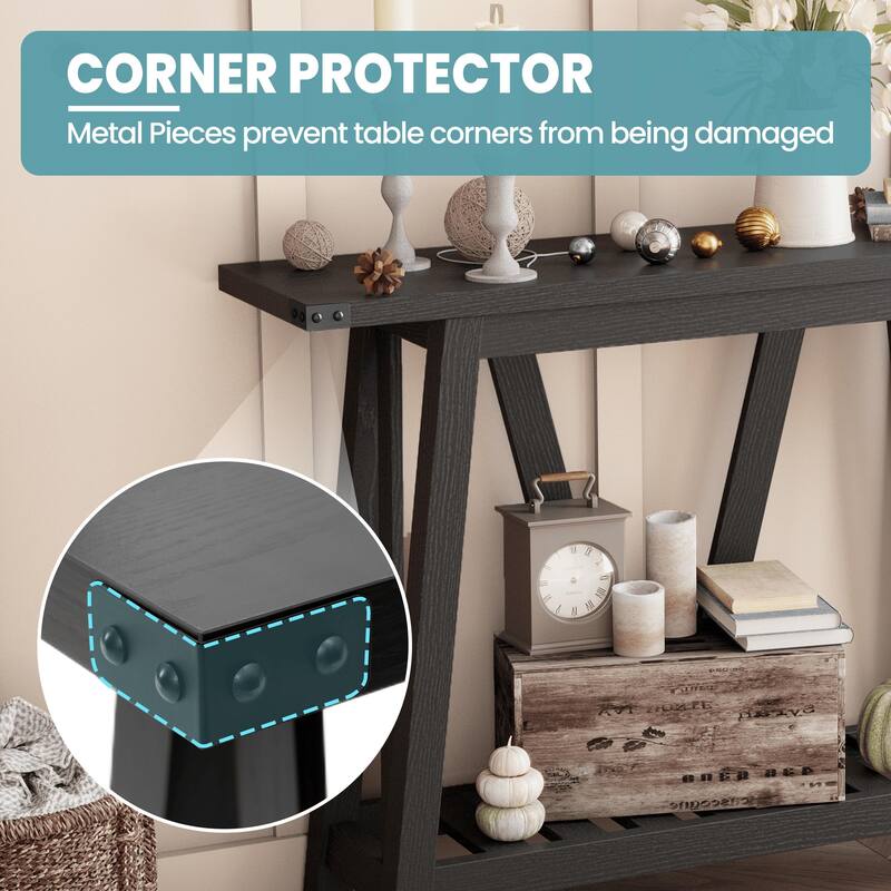Console Table with Storage Shelf Entry Table for Living Room Hallway - 41.34 in L * 11.42 in W * 31.5 in H