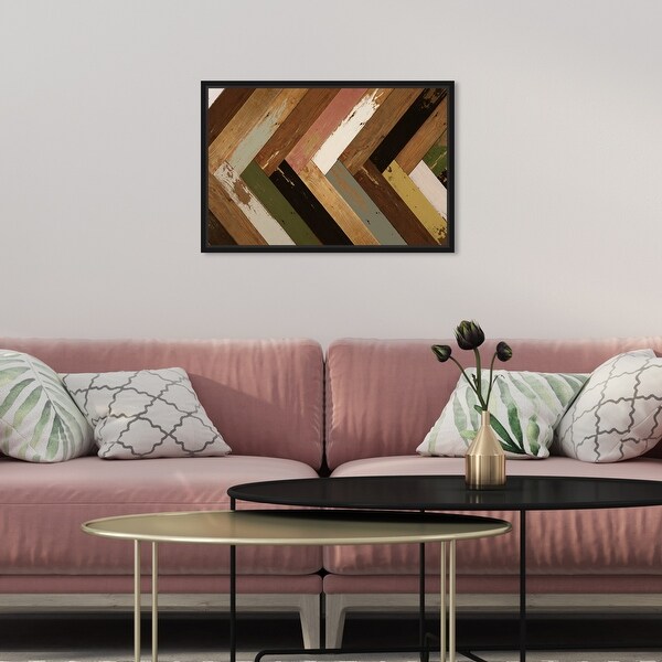 Oliver Gal 'Wood World' Abstract Wall Art Framed Canvas Print