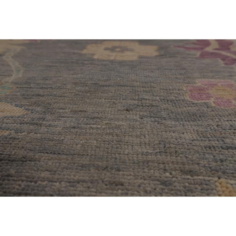 Grey Oriental Oushak Turkish Large Area Rug Handmade Wool Carpet - 10'0"x 13'7"