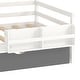 preview thumbnail 31 of 30, Twin Size Wood Platform Bed with Built-in Bookshelf, Movable Wardrobe, and Pull-Out Trundle