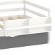 preview thumbnail 20 of 28, With Trundle Bed Wooden Twin Size Platform Bed with Storage Cabinet