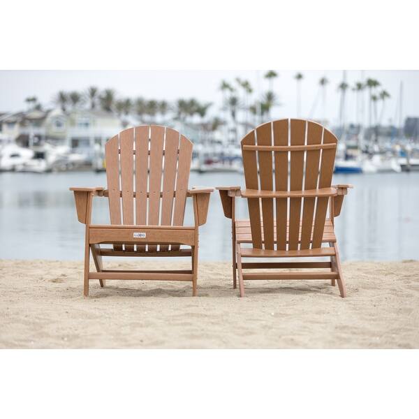 Shop Luxeo Hampton Poly Outdoor Patio Adirondack Chair 2 Pack Overstock 22572631
