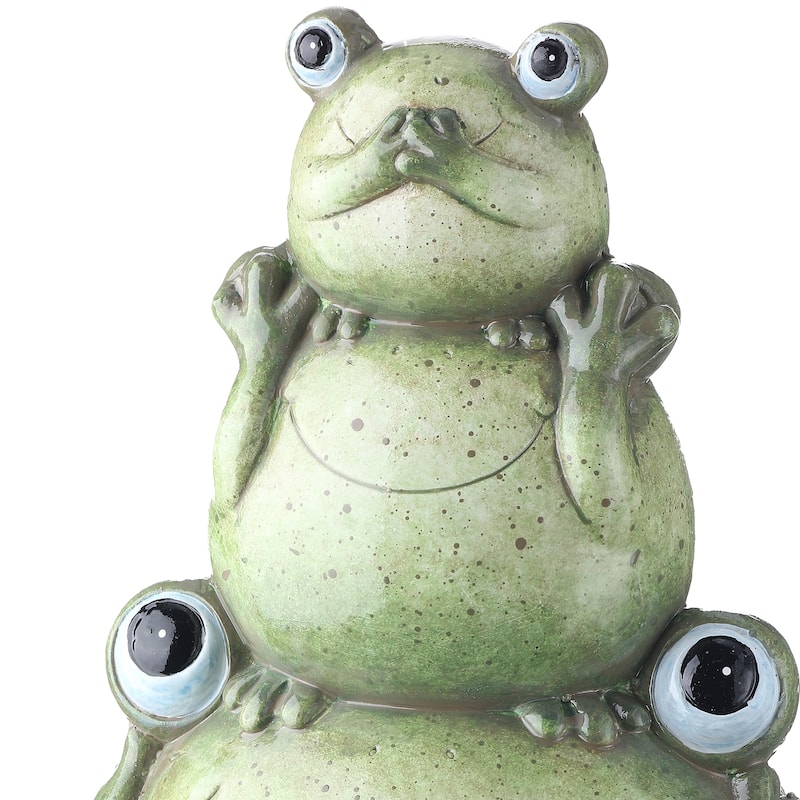 Terracotta Happy Frog Triple Stack 8.25"