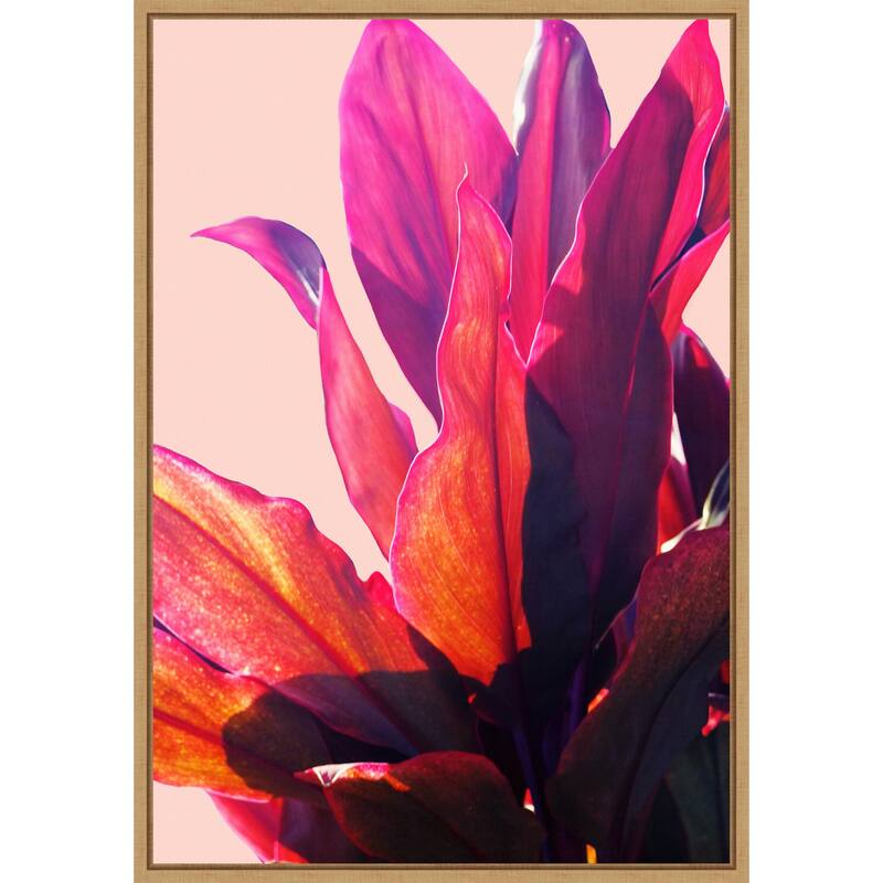 Fuchsia Leaves No. 2 by Gemma Bardot (23 x 33 in.), Framed Canvas Wall Art Print