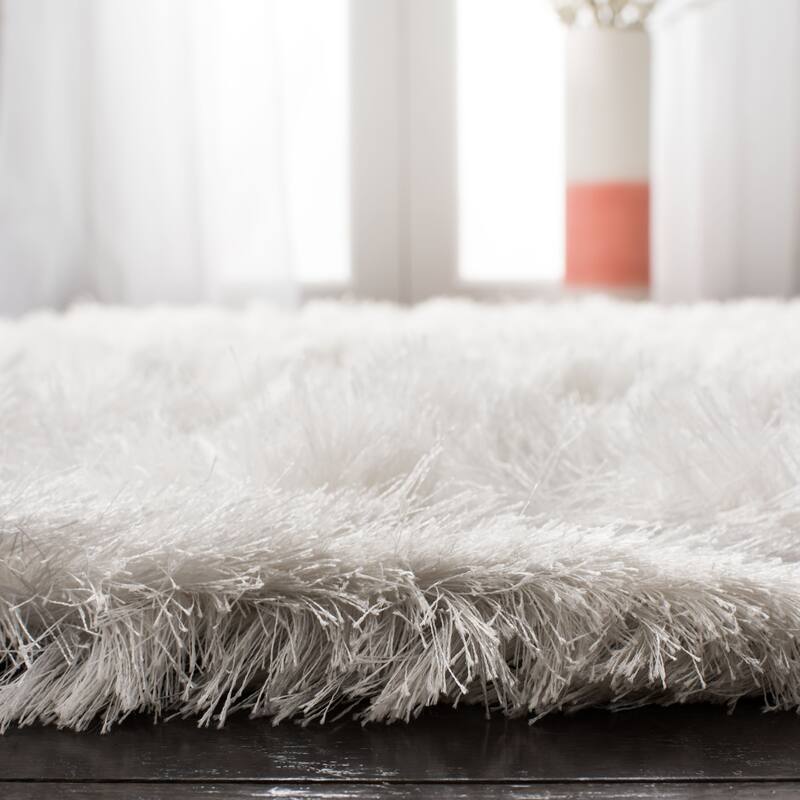 SAFAVIEH Handmade Ocean Shag Lyse Glam 2.5-inch Thick Rug