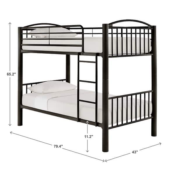 dimension image slide 2 of 3, Calexico VersaFlex Metal Bunk Bed by iNSPIRE Q Junior
