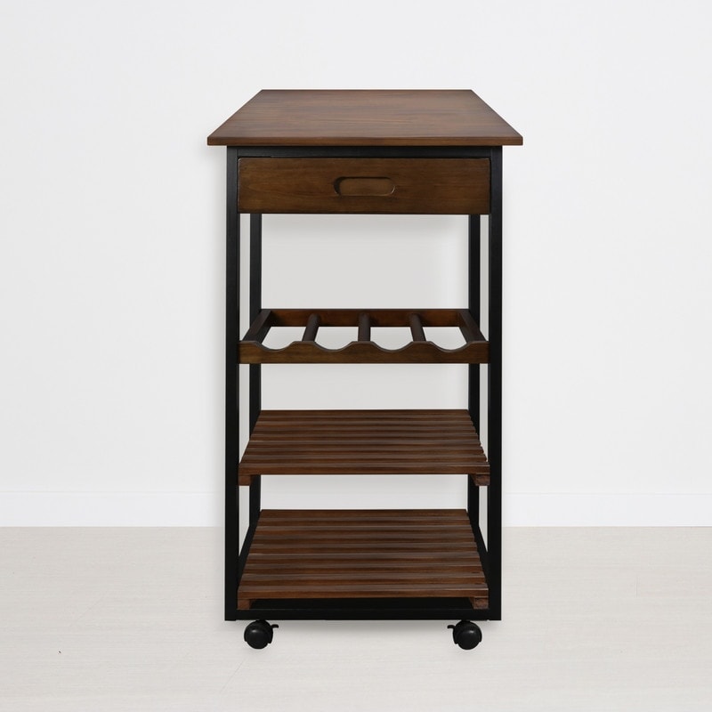 Orchard Produce Display Bin 4' x 4' with Liner and Casters - Wood Grain  Plastic