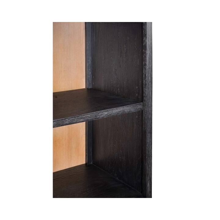 Modern Wood Arched Display Cabinet/Bookcase, Office Shelving, Storage Cabinet, Fully Assembled, Black - 40"w x 76"h x 17"d