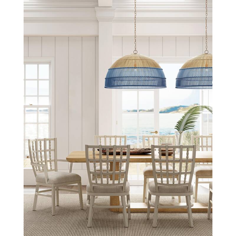 Currey & Company Senjyo Blue Pendant - 23.75"h x 36.25"dia