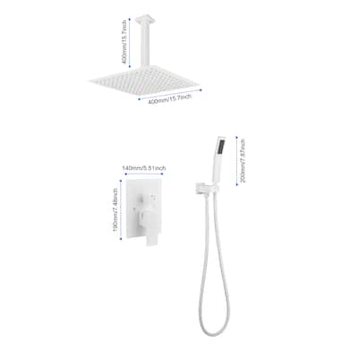 16" Rain Shower Head Systems Wall Mounted Shower