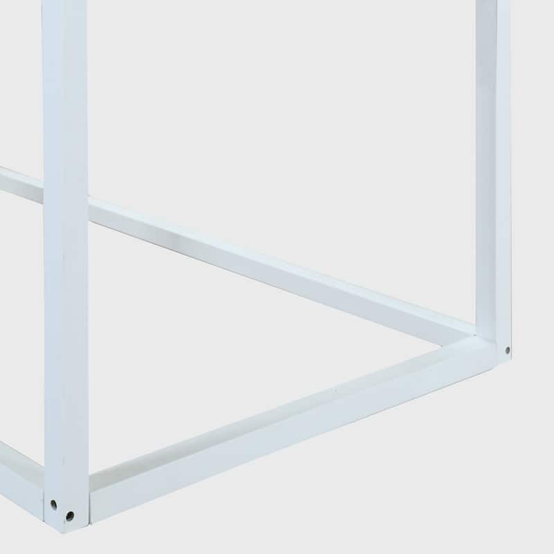 Twin Over Twin Bunk Bed Wood Bed with Tent