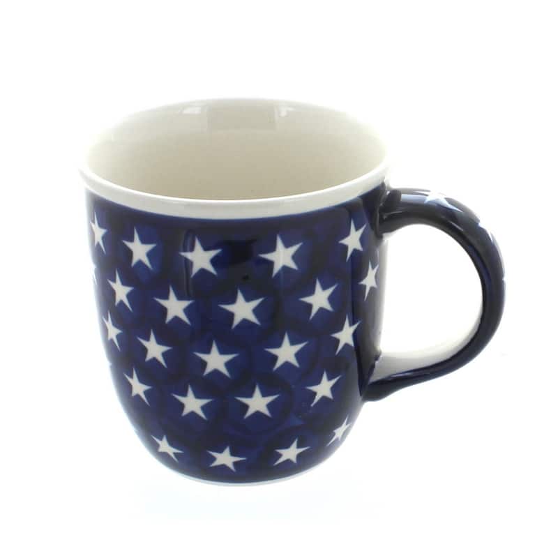 Blue Rose Polish Pottery Zaklady Mug - Stars