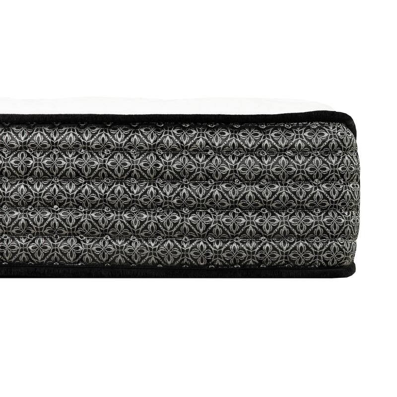 Premium 12 in. Pocket Coil Hybrid Mattress, Queen, Plush Gel Memory Foam Mattress, White/Gray