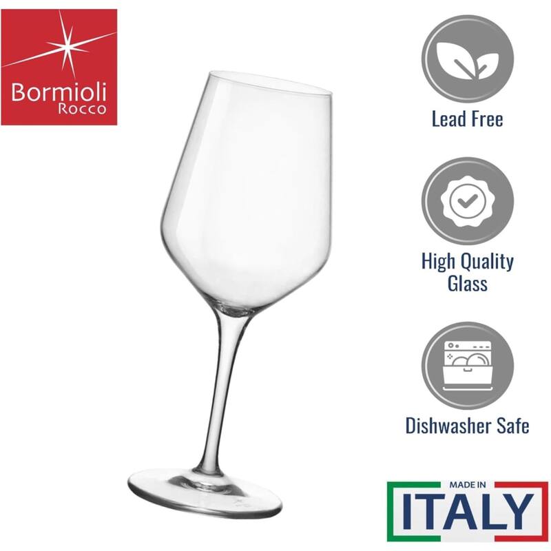 Bormioli Rocco Set of 6 Electra Wine Glasses