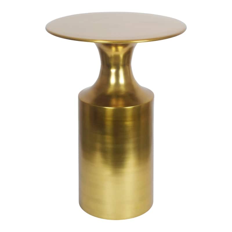 Aurelle Home Art Deco Aluminum Pedestal Accent Table